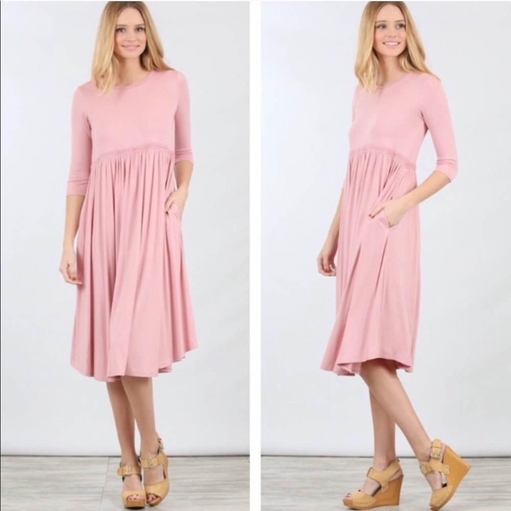 SOLD Flamingo Urban Midi Dress